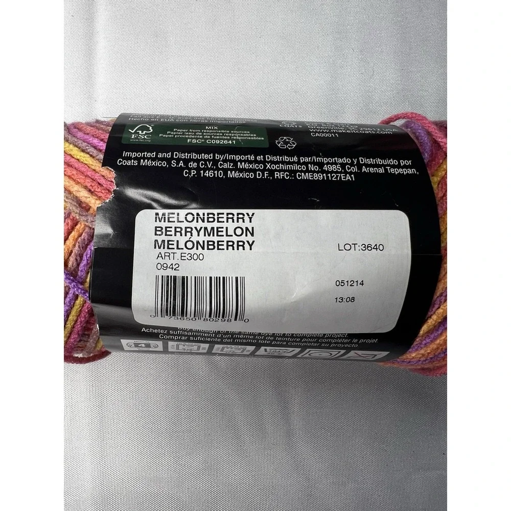 Red Heart Super Saver Yarn Melonberry 0942 5 oz 236 Yds Discontinued